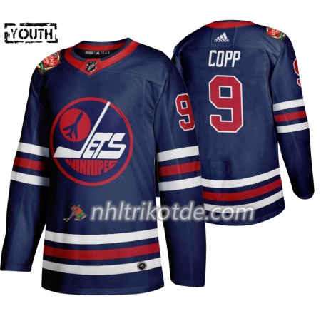 Winnipeg Jets Trikot Andrew Copp 9 Adidas 2019 Heritage Classic Navy Authentic - Kinder